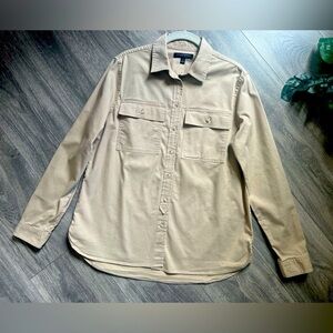 Banana republic Dillon khaki button down shirt. Size S